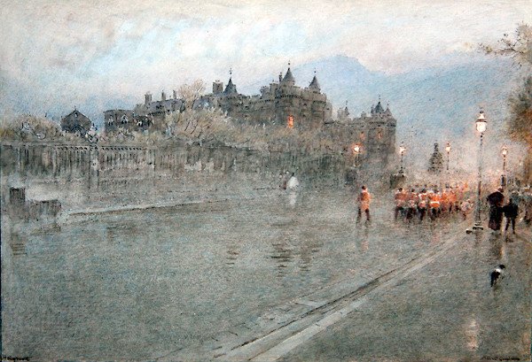 Holyrood, Edinburgh door Albert Goodwin