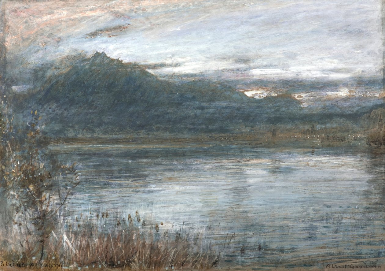 Pilatus & Luzern door Albert Goodwin