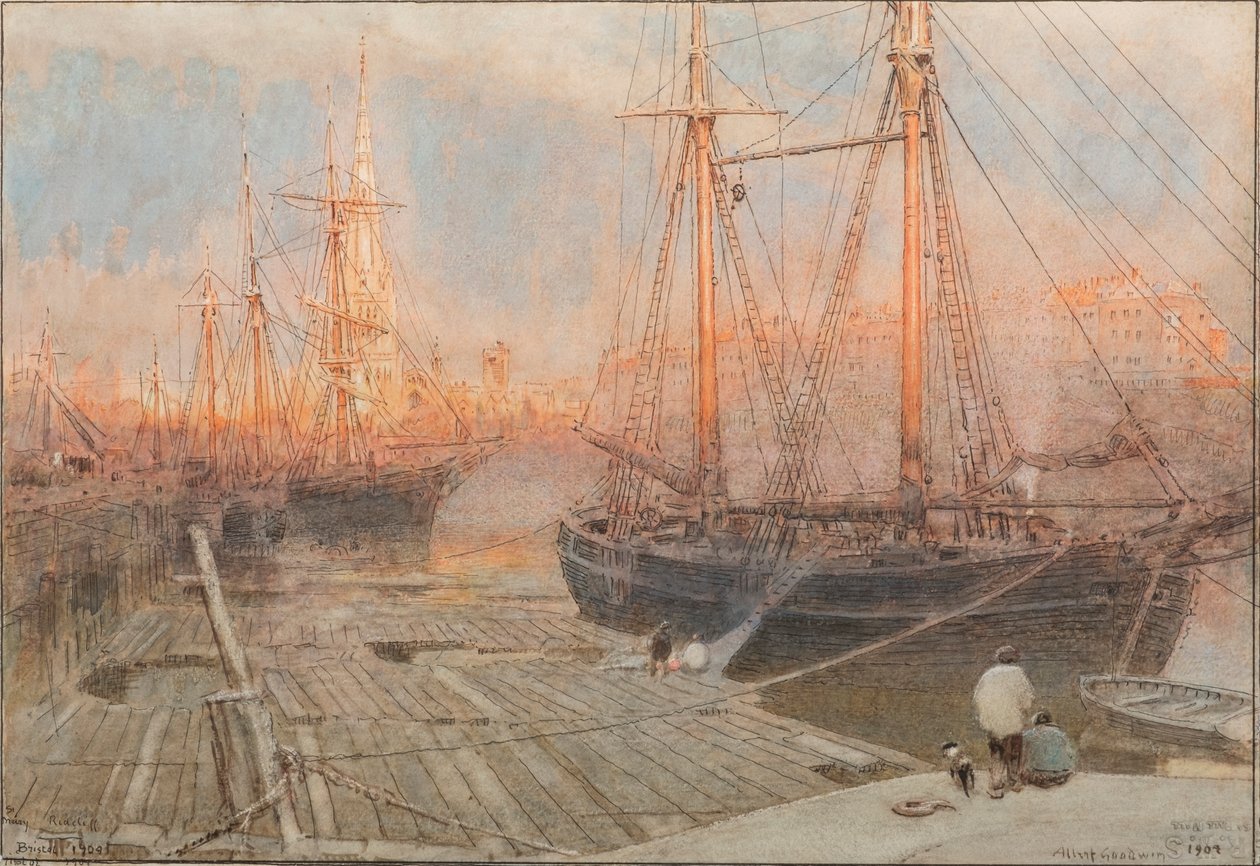St Mary Redcliffe, Bristol door Albert Goodwin