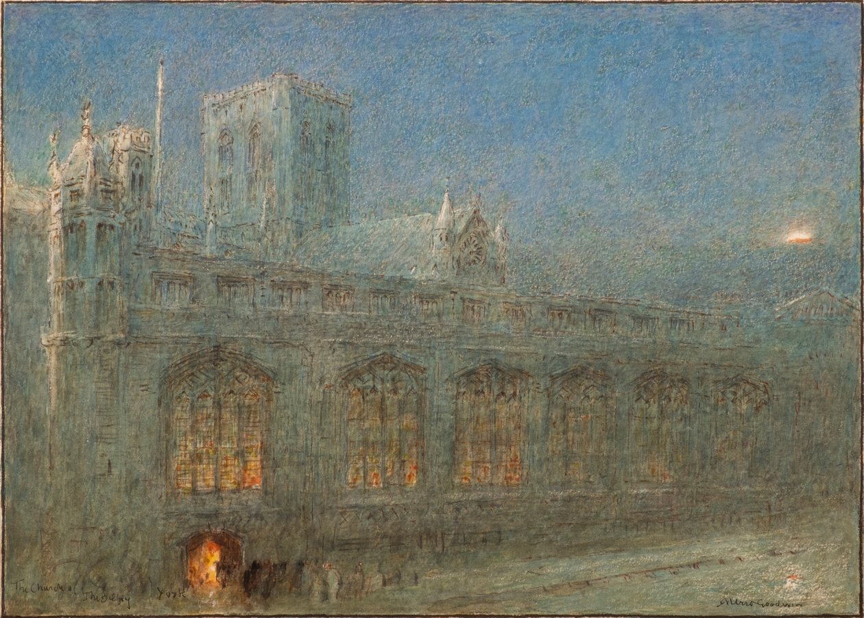 De Kerk van de Belfort, York door Albert Goodwin