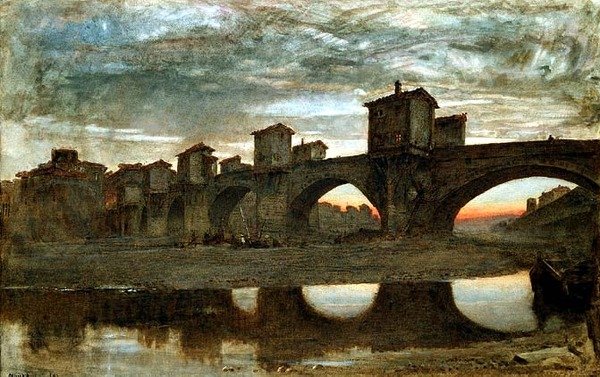 De Ponte alla Grecia, voor de sloop, Florence door Albert Goodwin