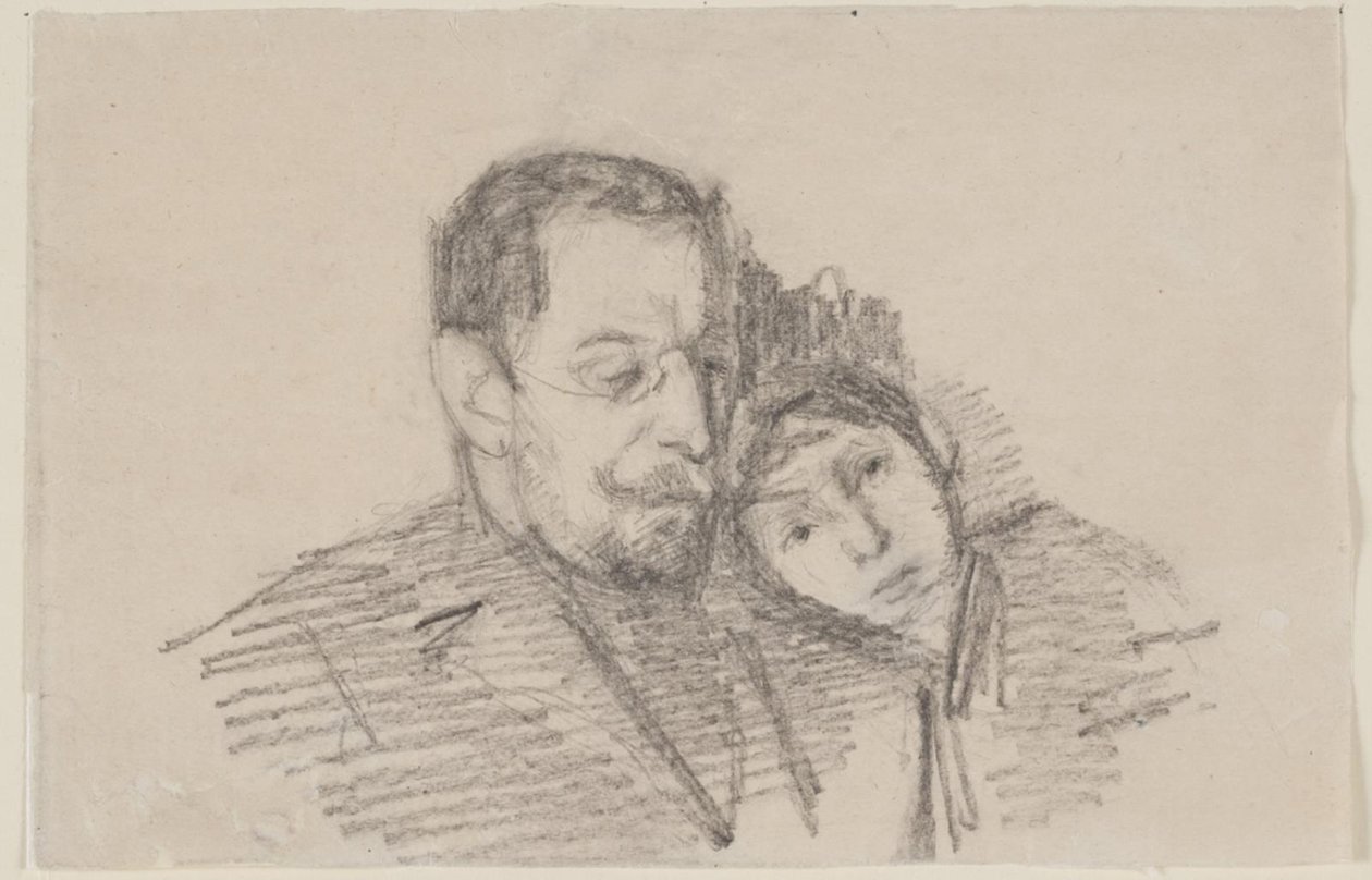 Portret van advocaat Hartvigson en zijn dochter door Albert Gottschalk