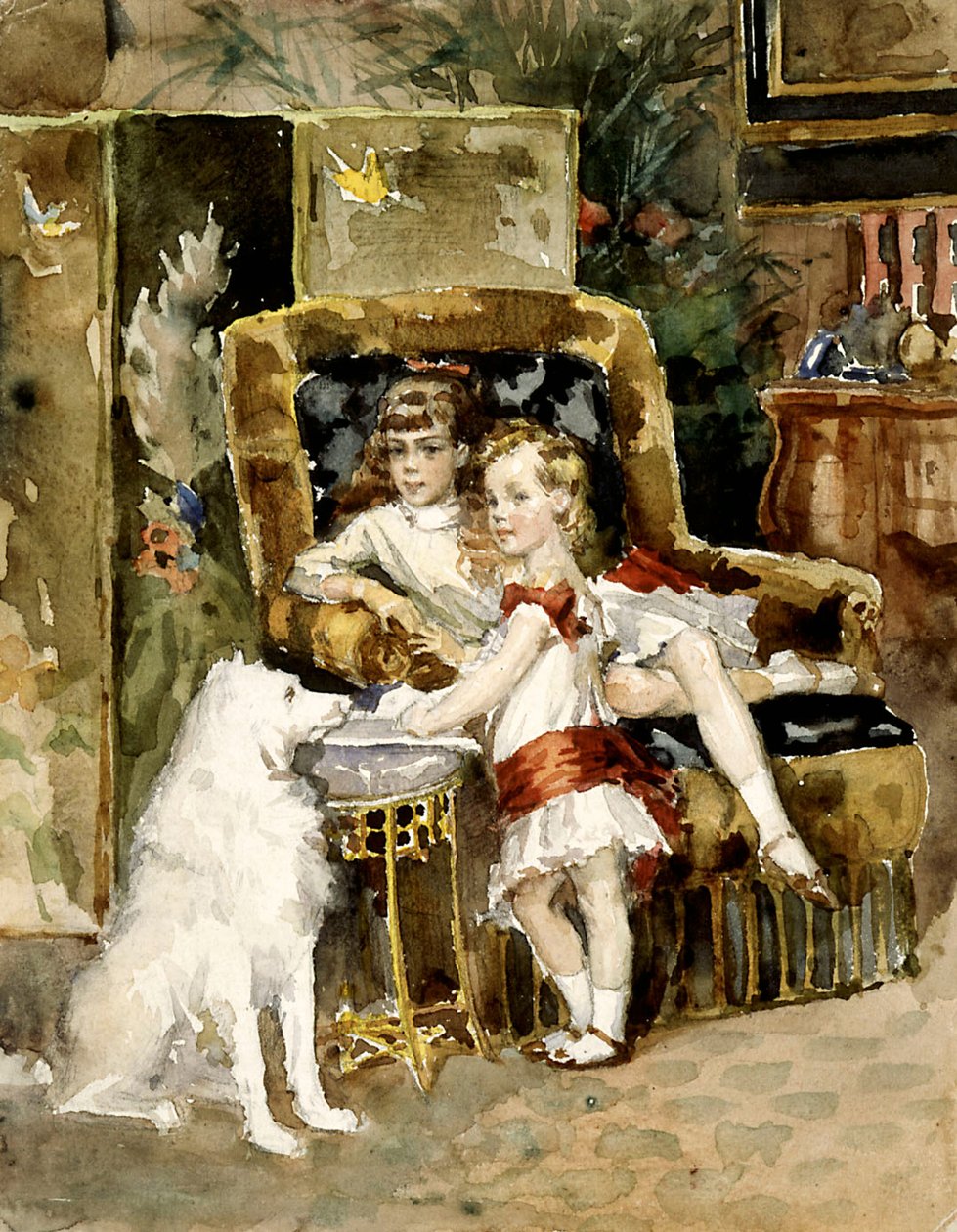 Grootvorst Michael Alexandrovich van Rusland en grootvorstin door Albert Gustaf Aristides Edelfelt