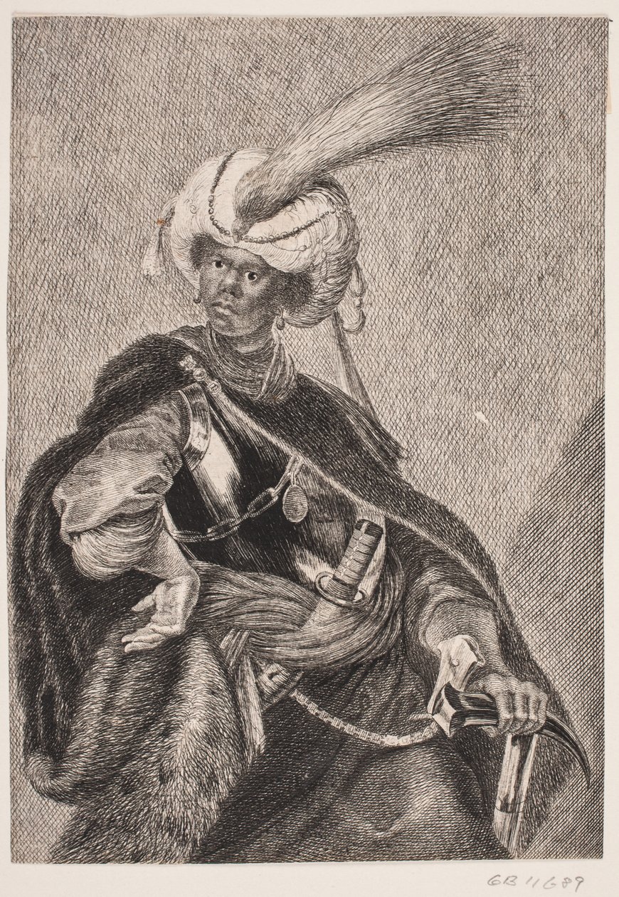 Een zwarte Afrikaan in harnas door Albert Haelwegh