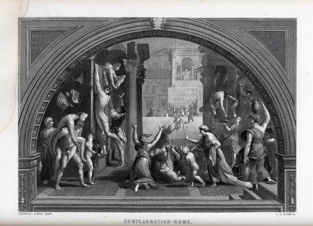 Brand van Rome door Albert Henry Payne