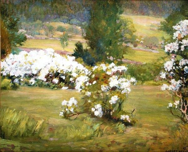 Bloeiende Bloemen door Albert Herter