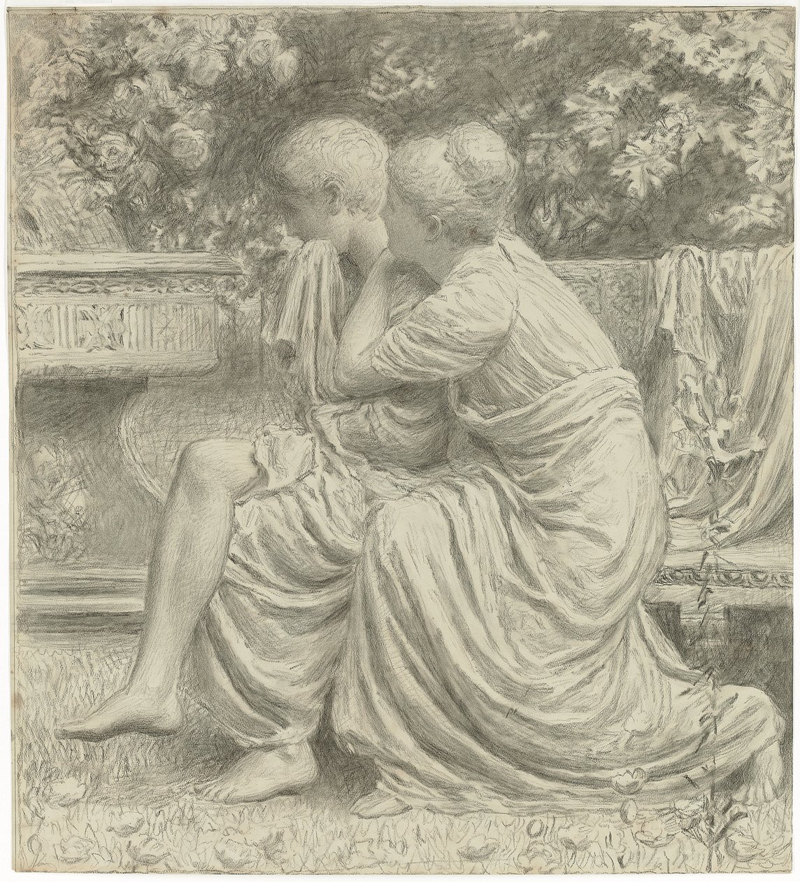Cartoon voor "Een idylle" door Albert Joseph Moore