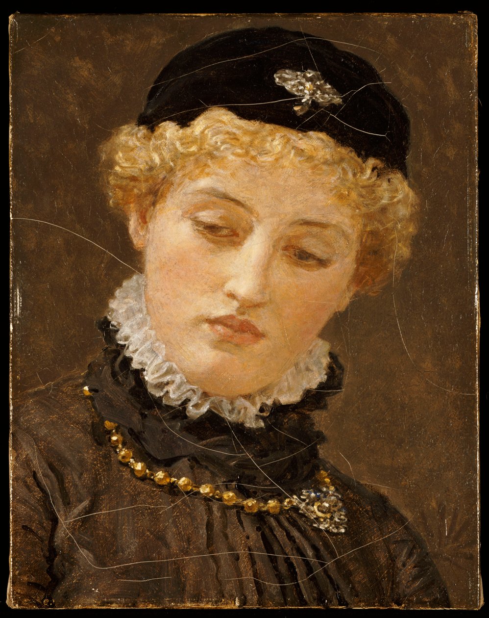 Ellen Terry als Portia in "De Koopman van Venetië", ca. 1885 door Albert Joseph Moore