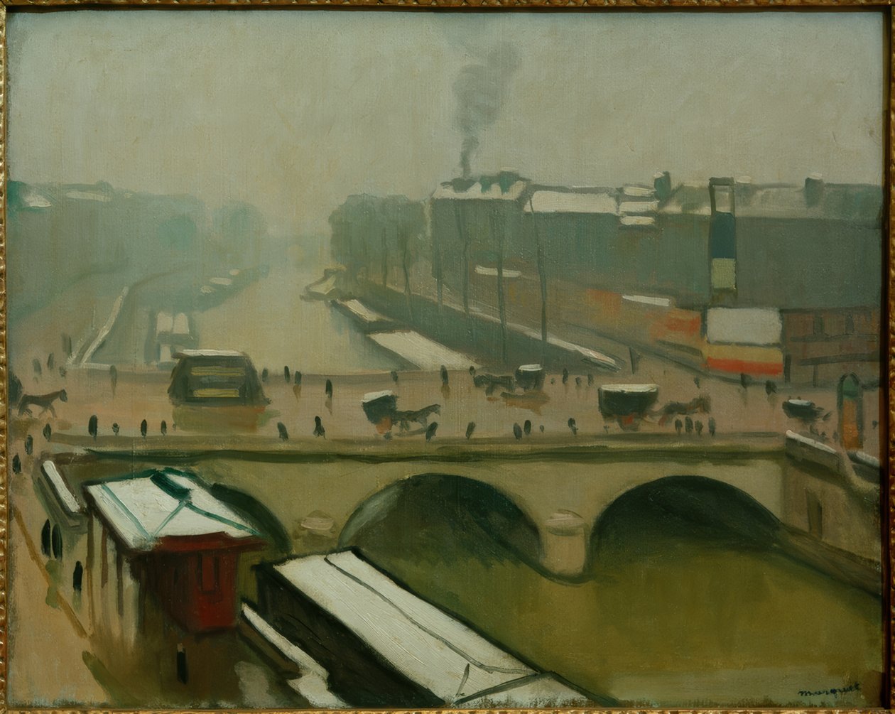 Uitzicht op de Pont St. Michel in Parijs door Albert Marquet