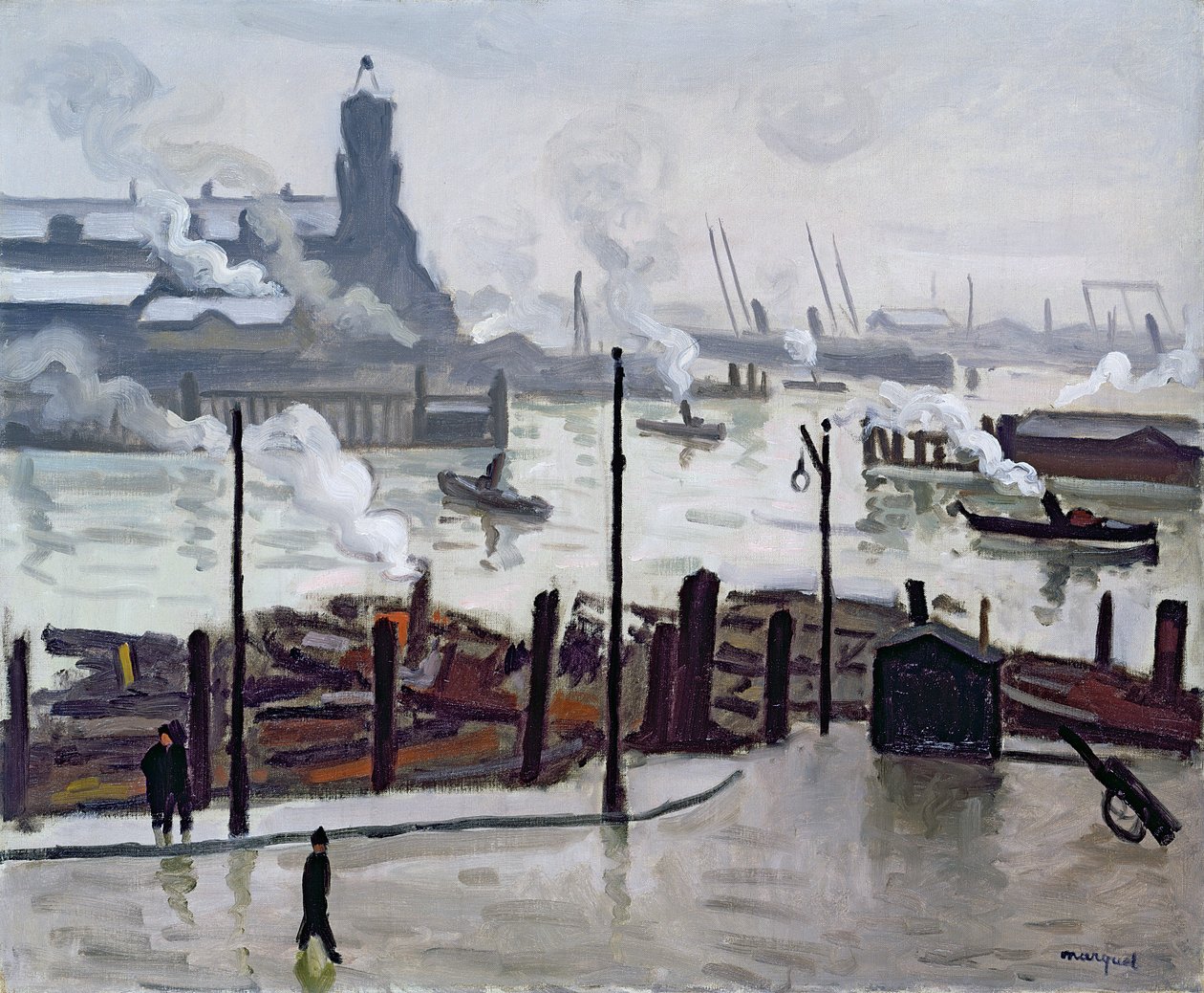 Haven van Hamburg door Albert Marquet