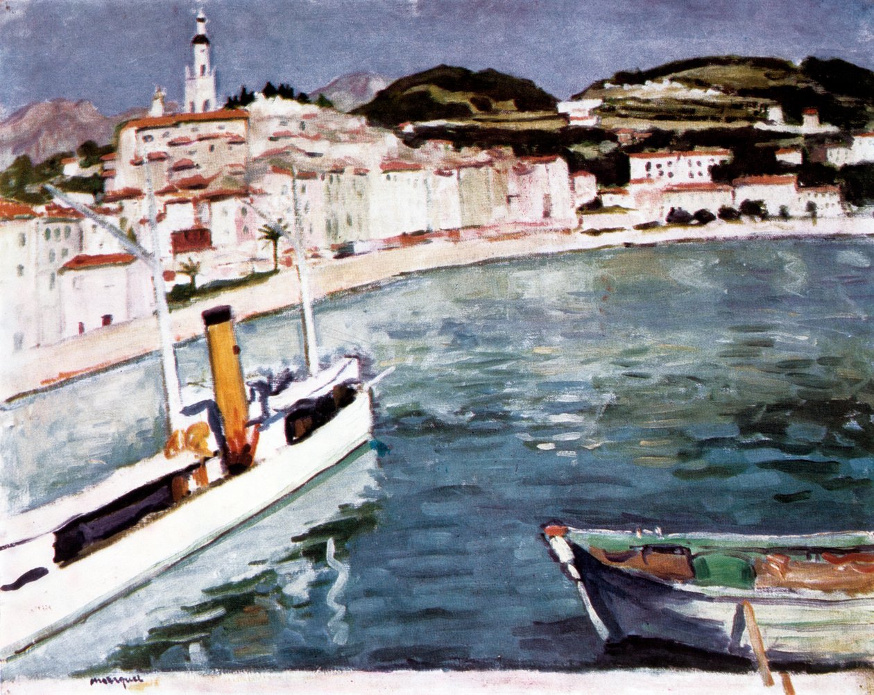 Haven van Menton, 1905 door Albert Marquet