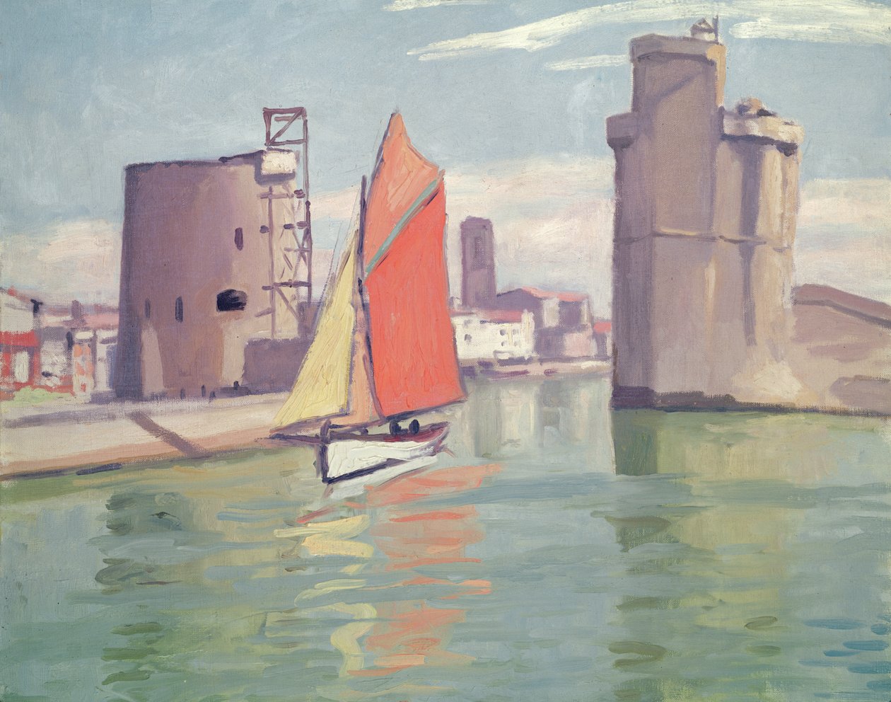La Rochelle, de twee torens van de oude haven gezien vanaf de buitenhaven door Albert Marquet