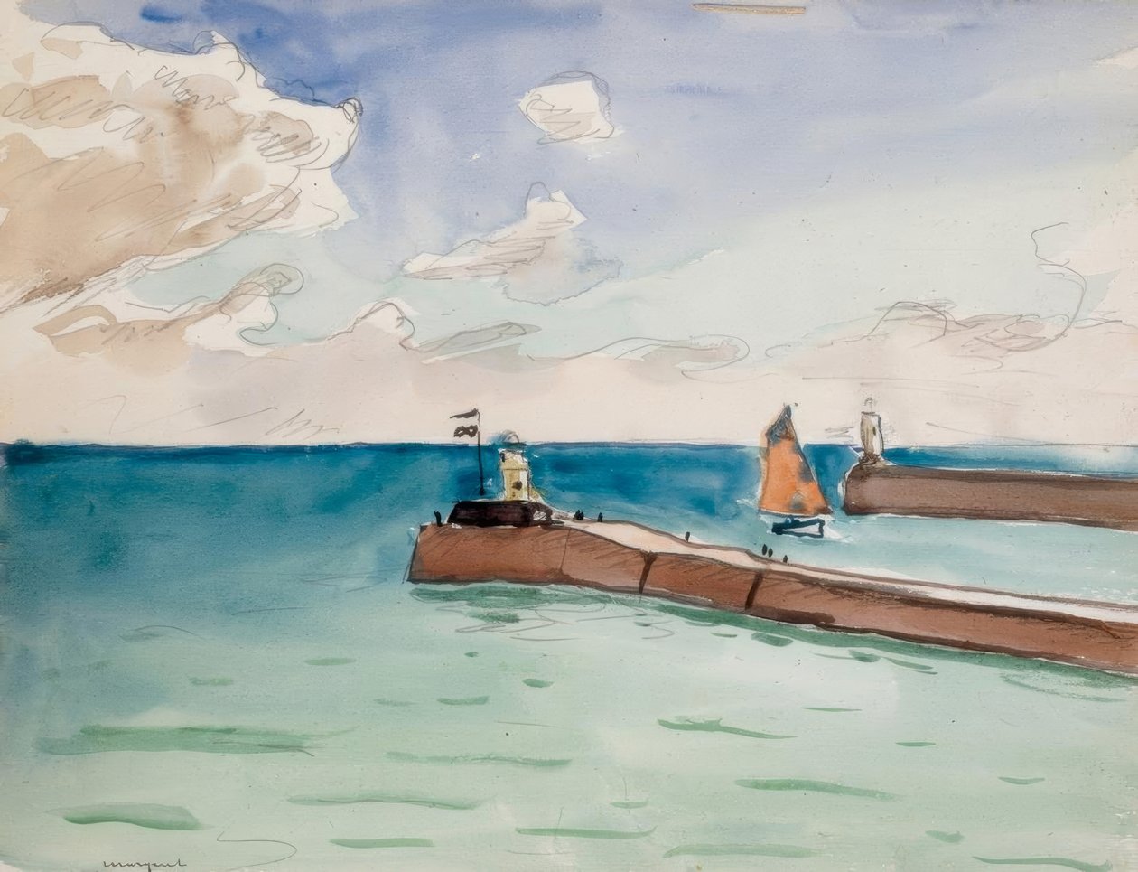 Les Sables d’Olonne, ingang van de haven door Albert Marquet