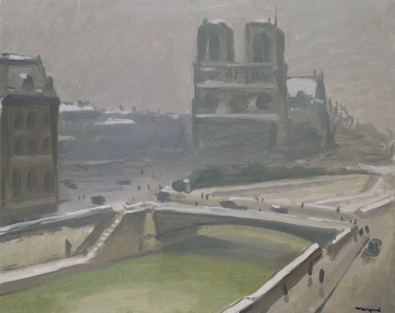 Notre Dame in de Sneeuw, na 1912 door Albert Marquet