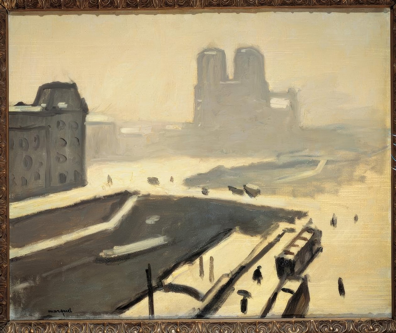Parijs in de winter (De Pont Saint-Michel) door Albert Marquet