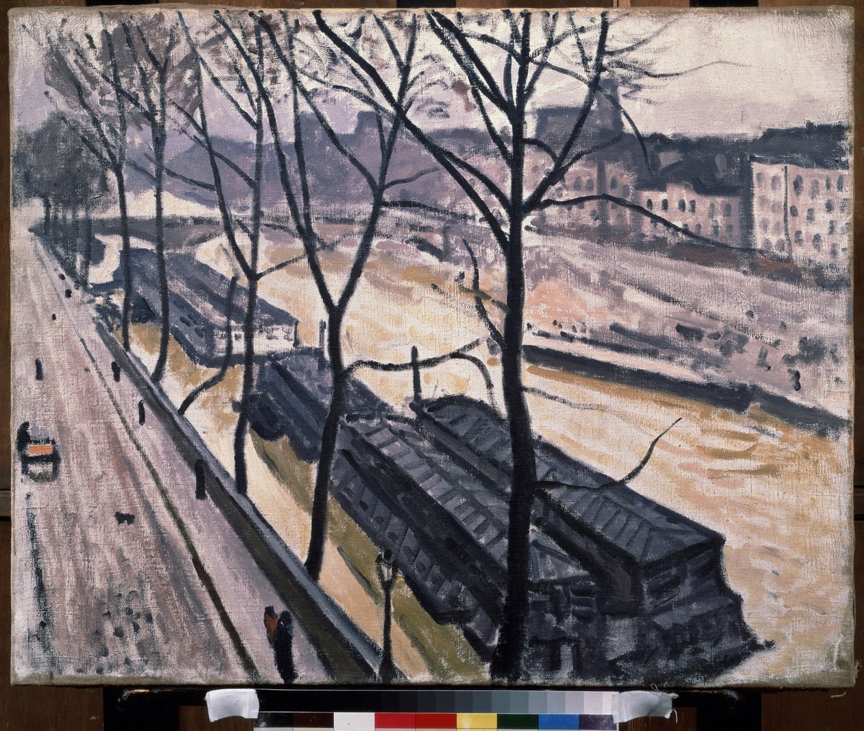 "Parijs in de winter, quai Bourbon" Schilderij van Pierre Albert Marquet (1907) door Albert Marquet