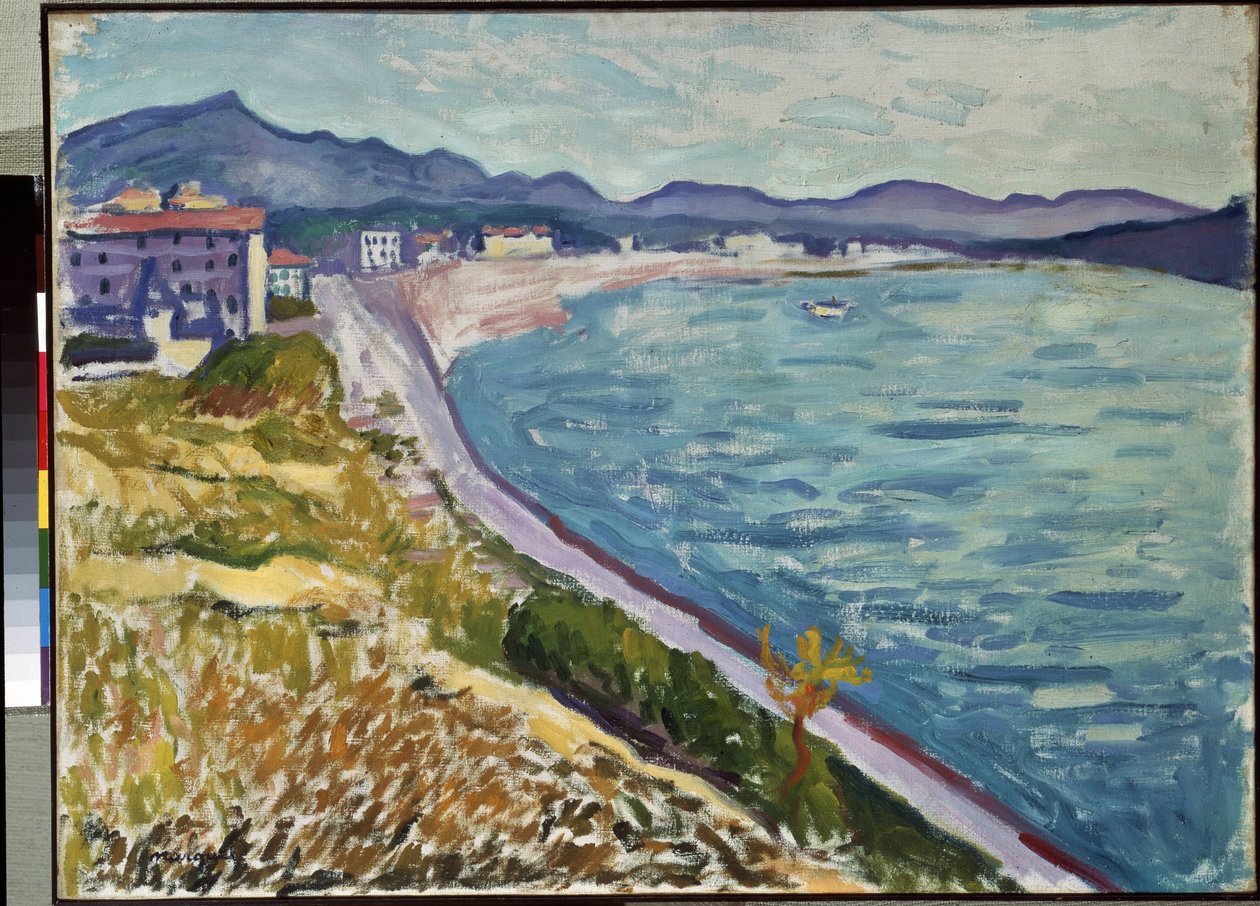 "Saint Jean de Luz" Uitzicht op de Baskische kust bij Saint-Jean-de-Luz. Schilderij van Pierre-Albert Marquet (1907) door Albert Marquet