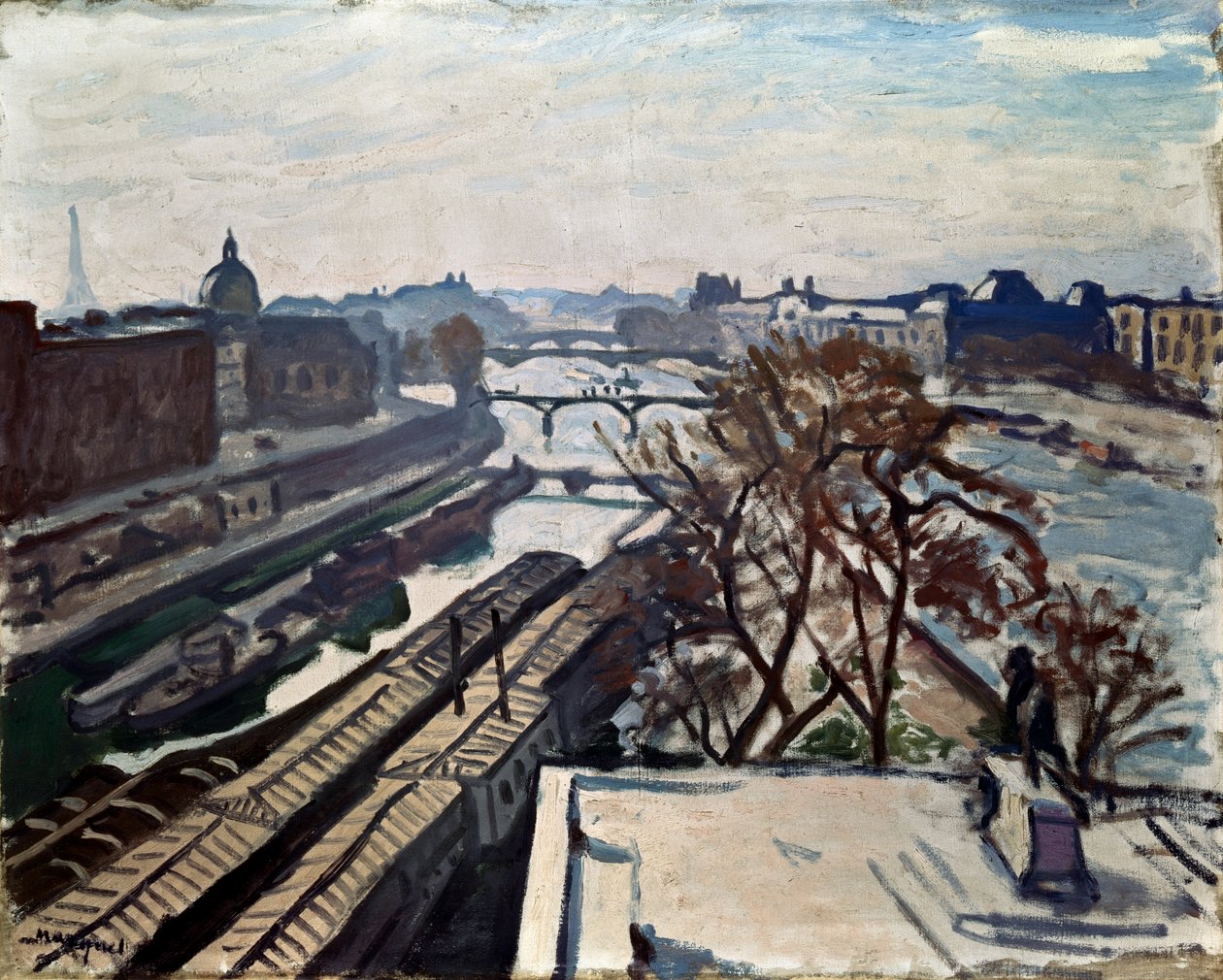 Uitzicht op de Seine en het Standbeeld van Hendrik IV, c1906 door Albert Marquet