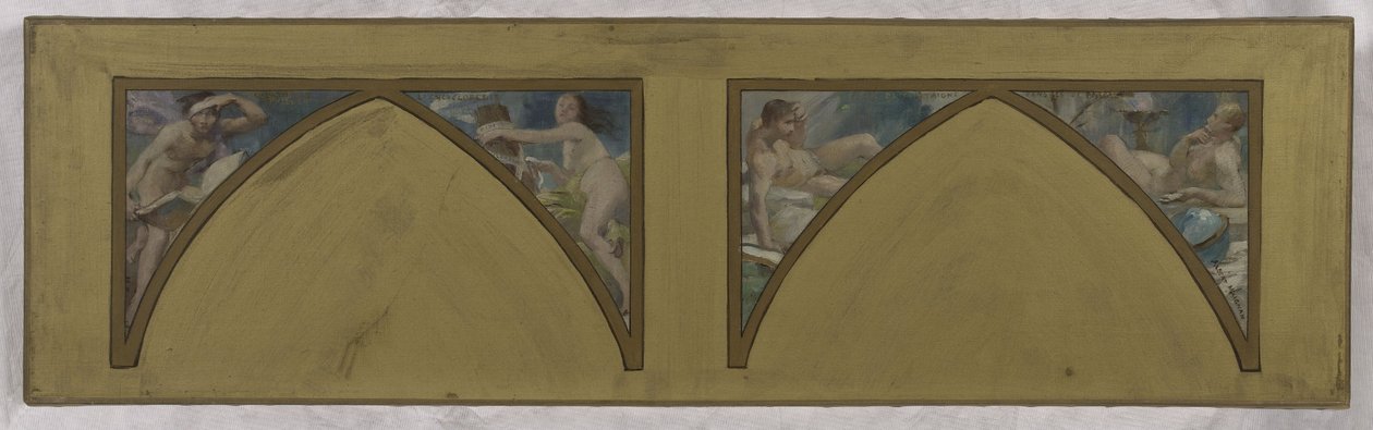 Schets voor het stadhuis van Parijs: Filosofische werken van Voltaire. L