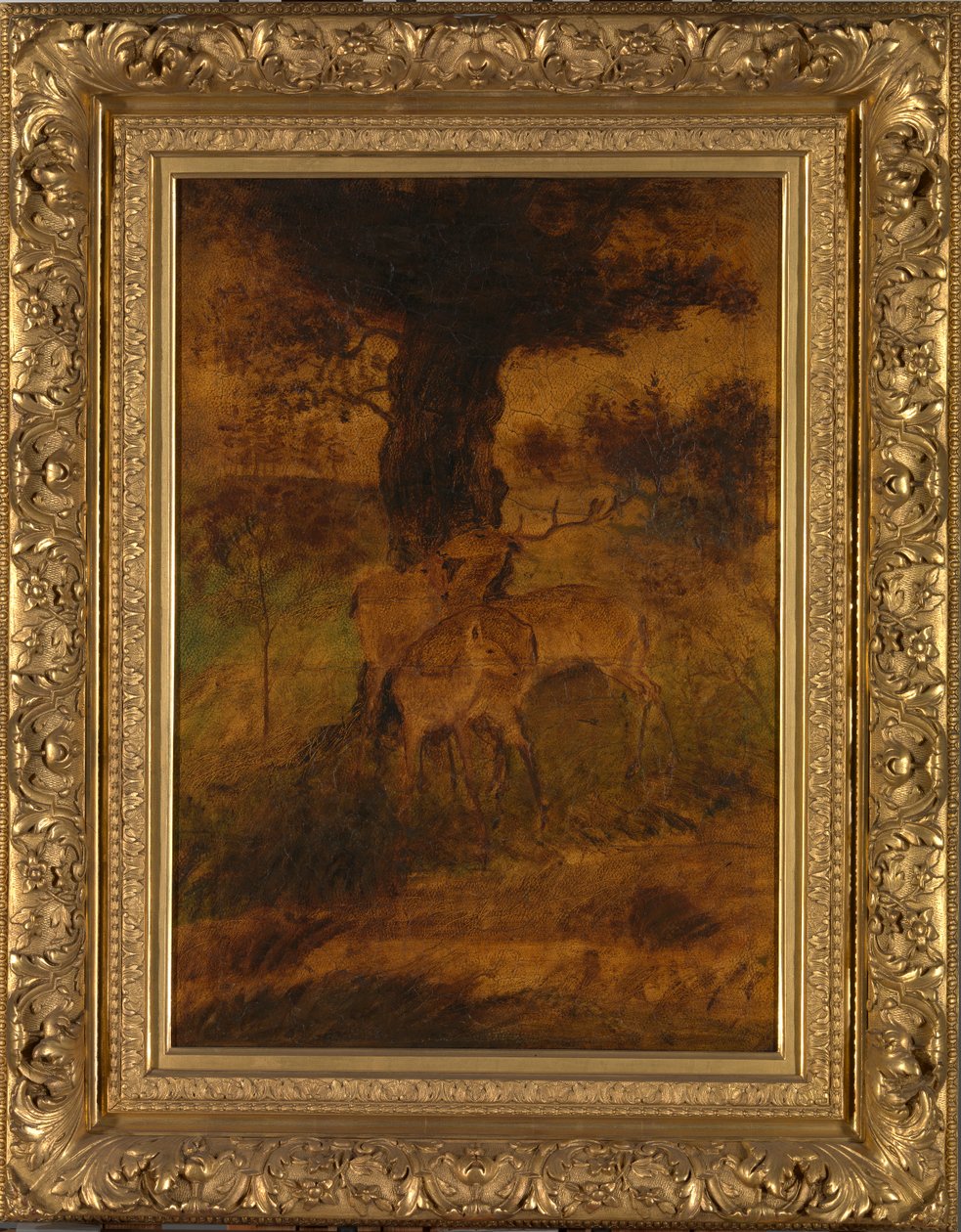 Een hert en twee hinden door Albert Pinkham Ryder