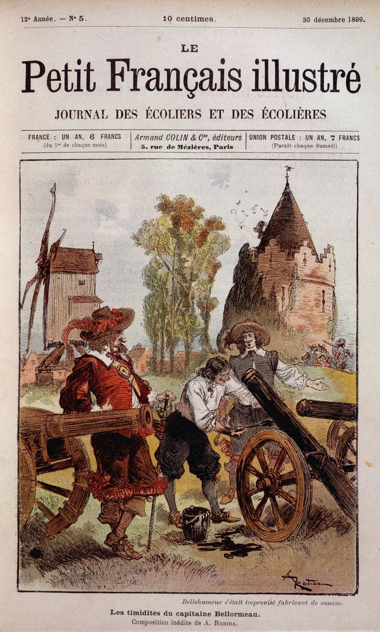 Bellehumeur had geïmproviseerde kanonfabrikant - De verlegenheid van Kapitein Bellormeau door Robida. Omslag 