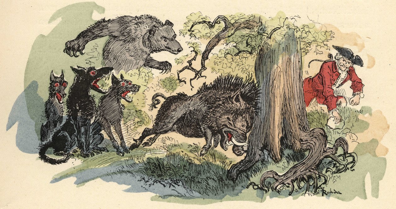Illustratie door Albert Robida in 