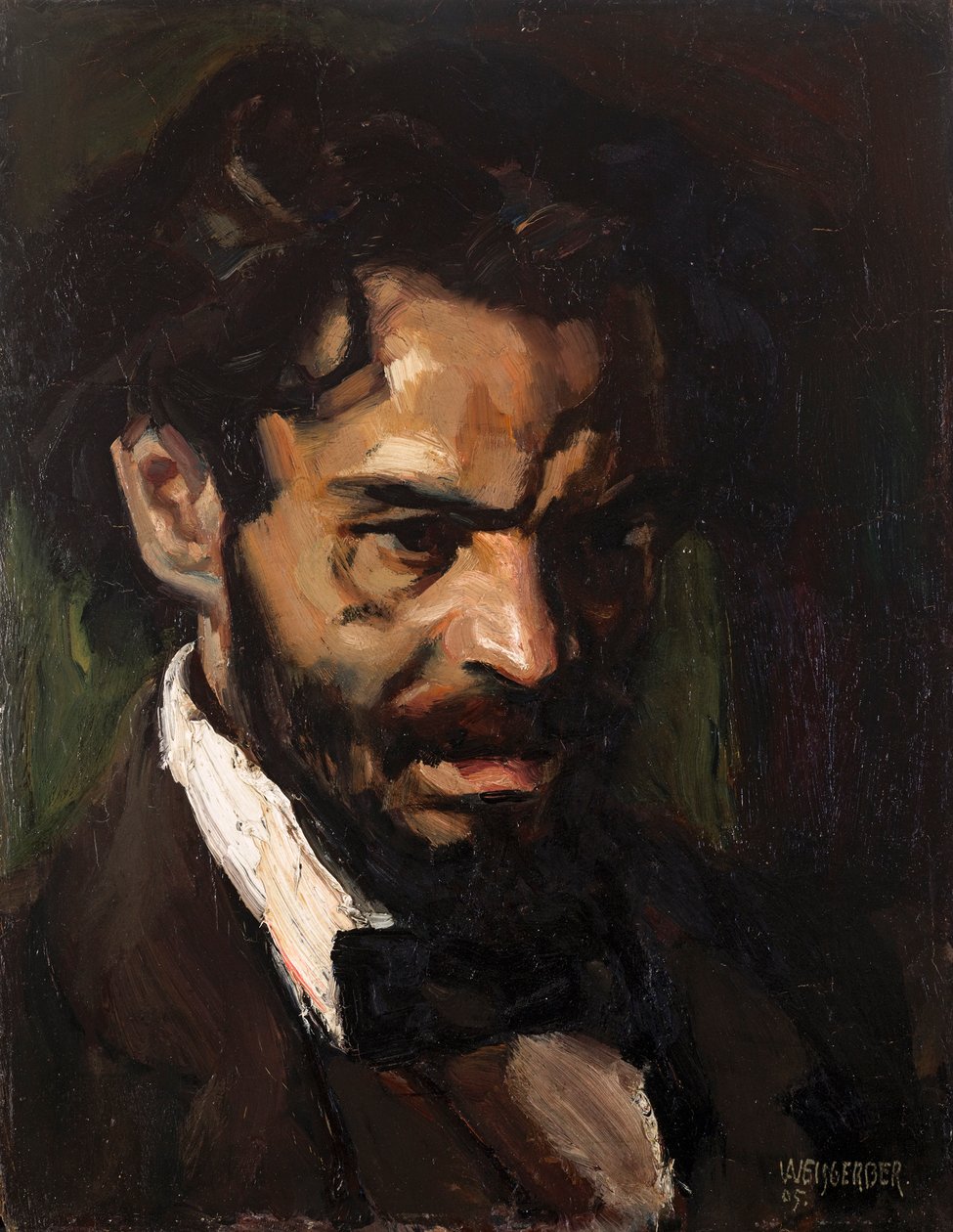 De dichter Ludwig Scharf door Albert Weisgerber