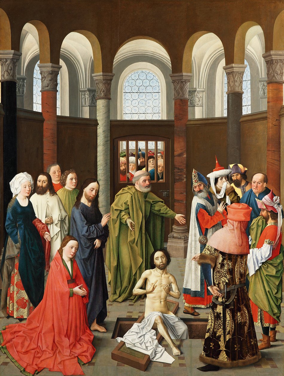 De opwekking van Lazarus door Albert van Ouwater