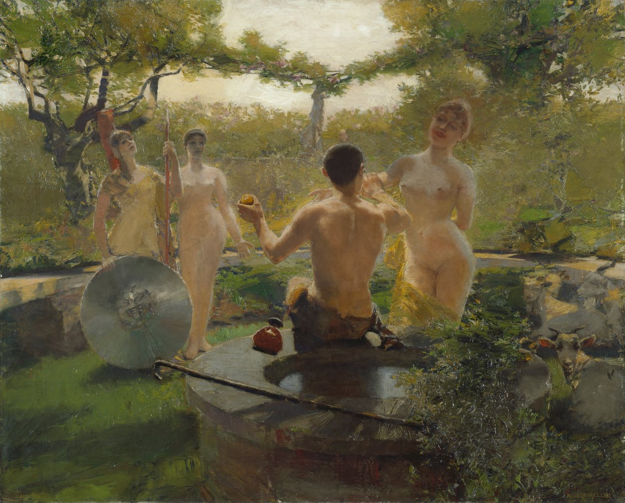 Het oordeel van Paris door Albert von Keller