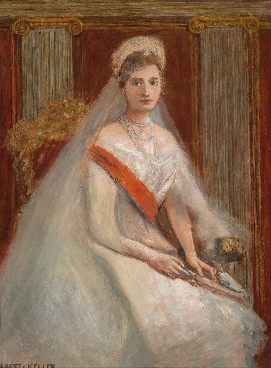 Portret van keizerin Alexandra Fjodorovna van Rusland 1872-1918, de vrouw van tsaar Nicolaas II door Albert von Keller