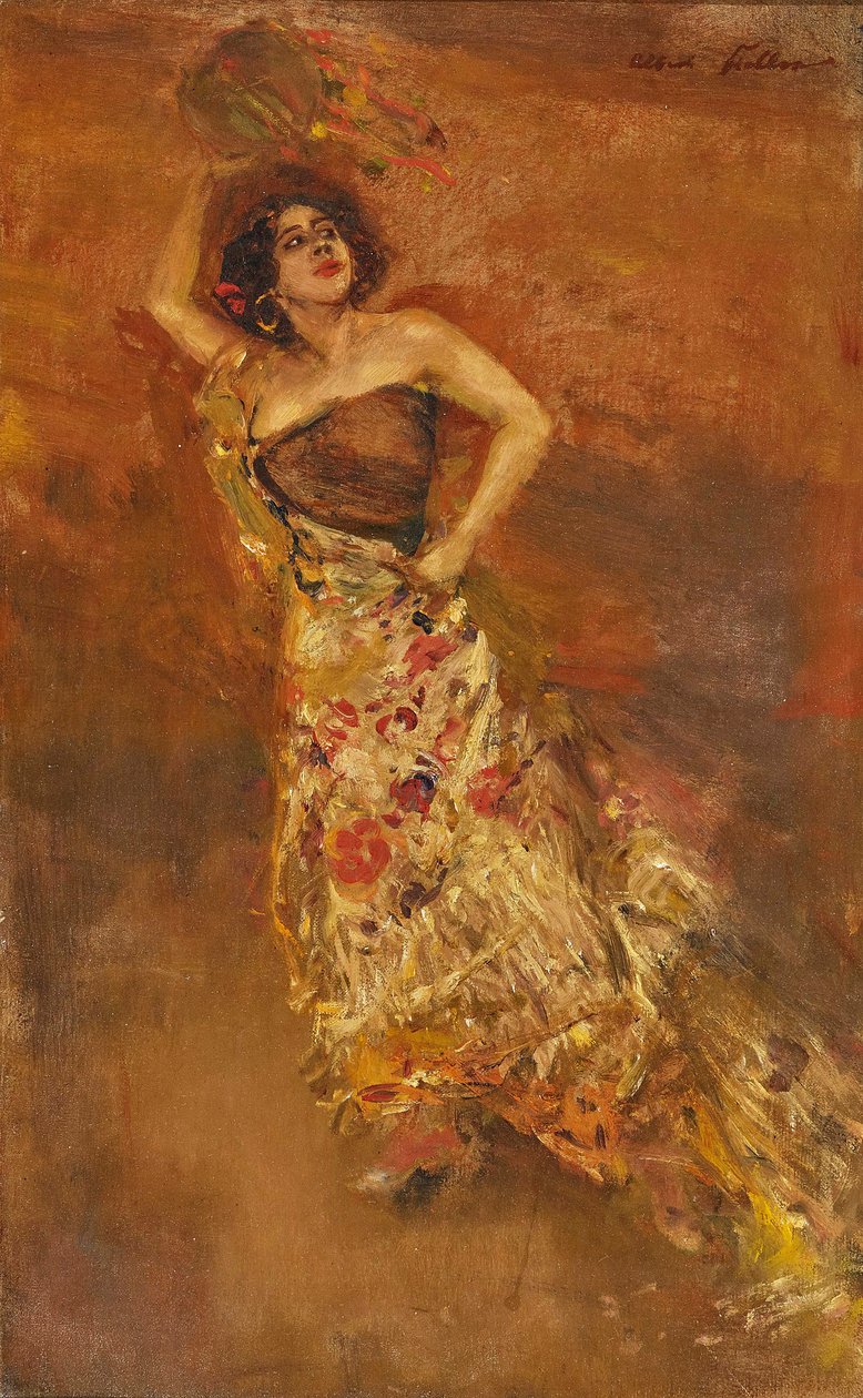 Spaanse danseres Caroline Otéro als Carmen door Albert von Keller