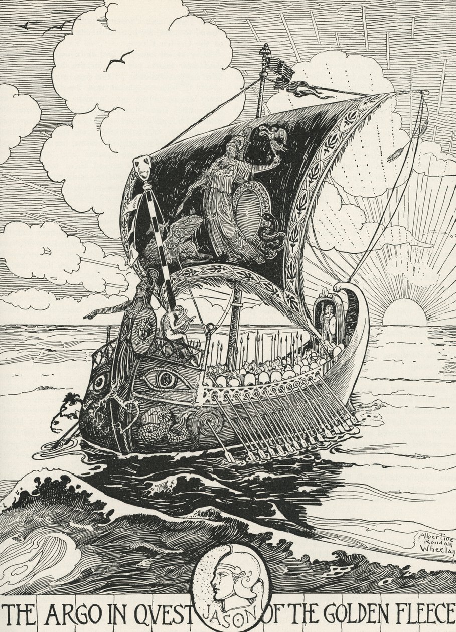 Jason en de Argonauten op de Argo door Albertine Randall Wheelan