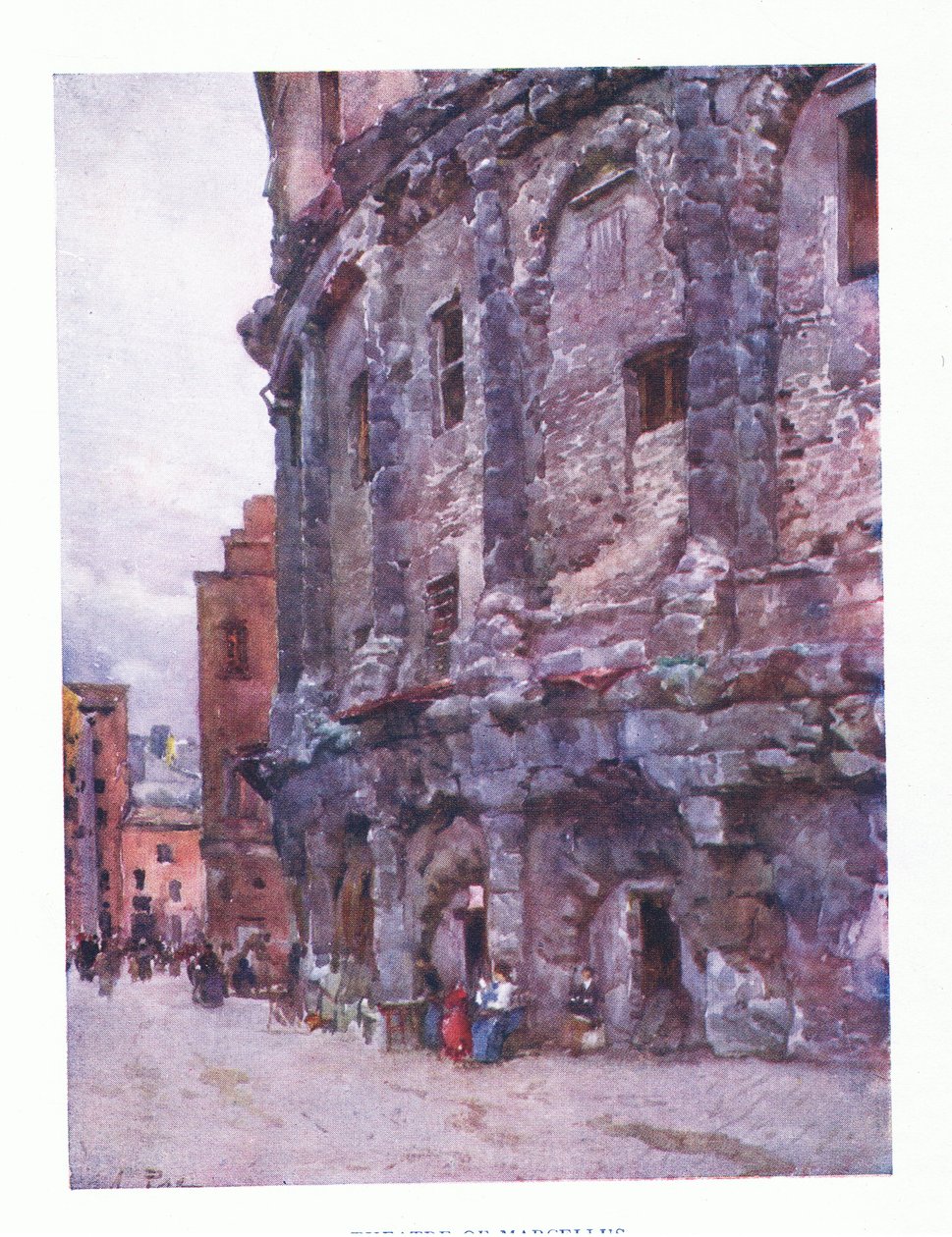 Theater van Marcellus, uit Rome gepubliceerd door A & C Black Ltd, 1925 door Alberto Pisa