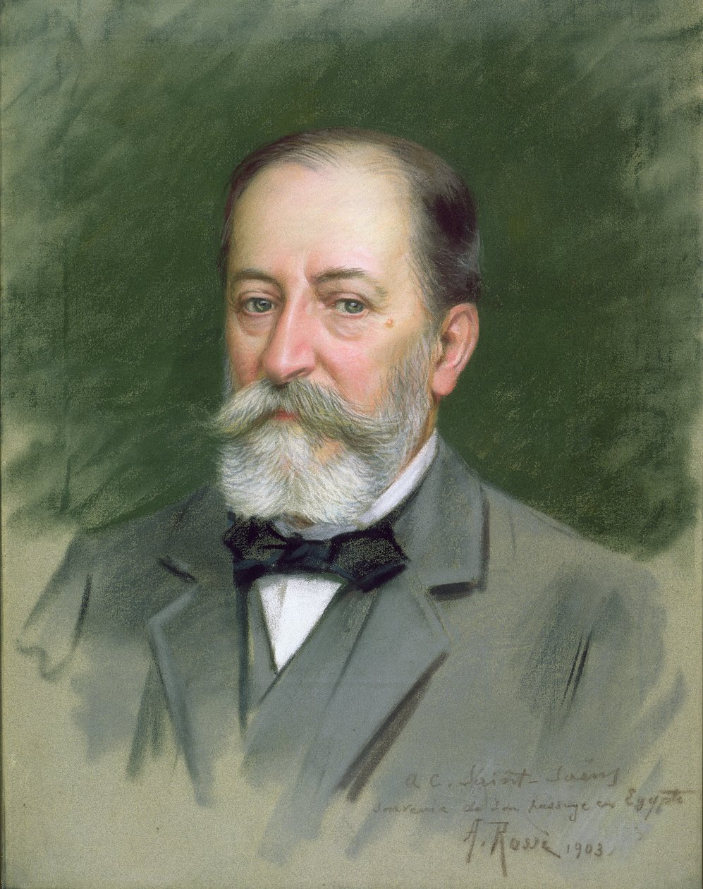 Portret van Camille Saint-Saens (1835-1921) 1903 door Alberto Rossi