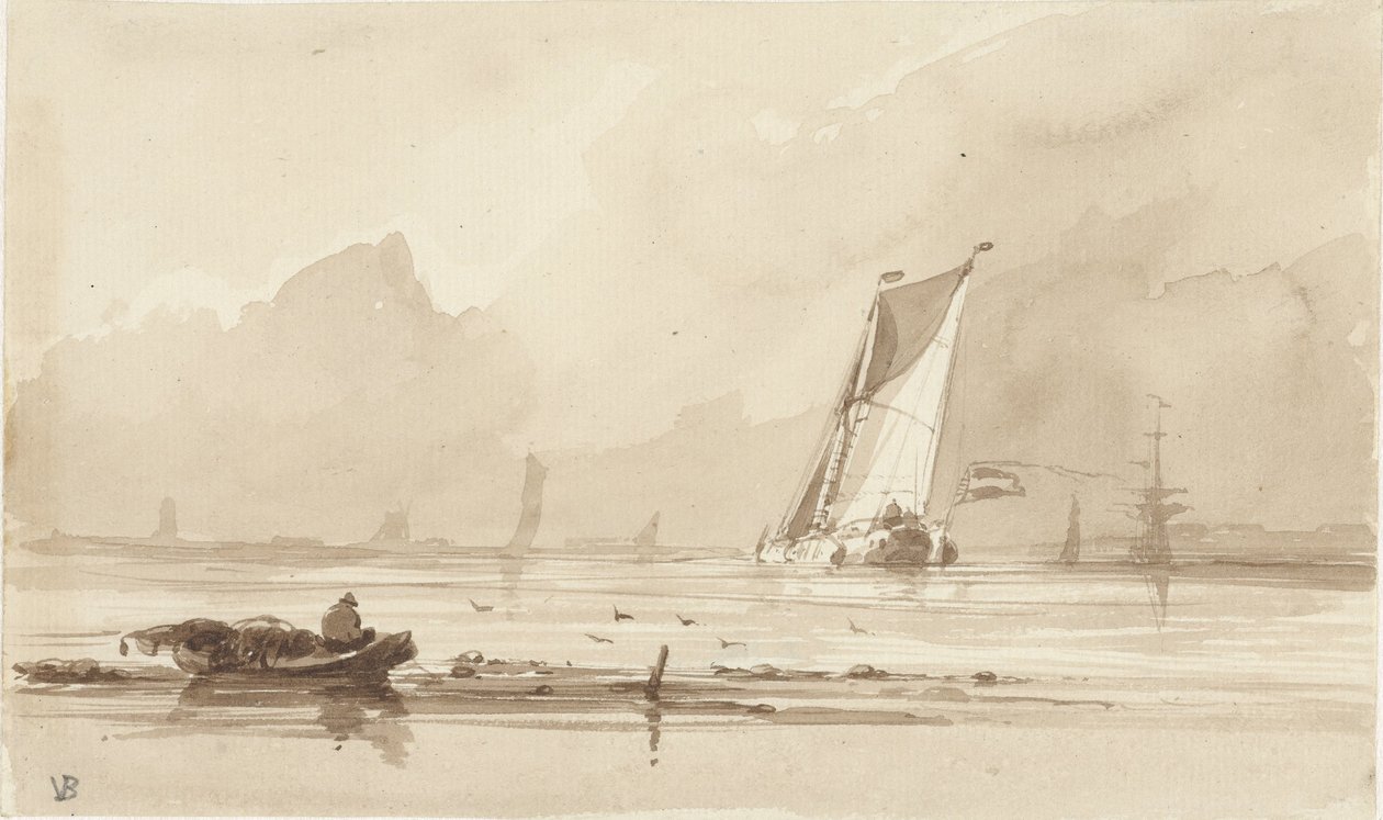 Zeegezicht door Albertus van Beest