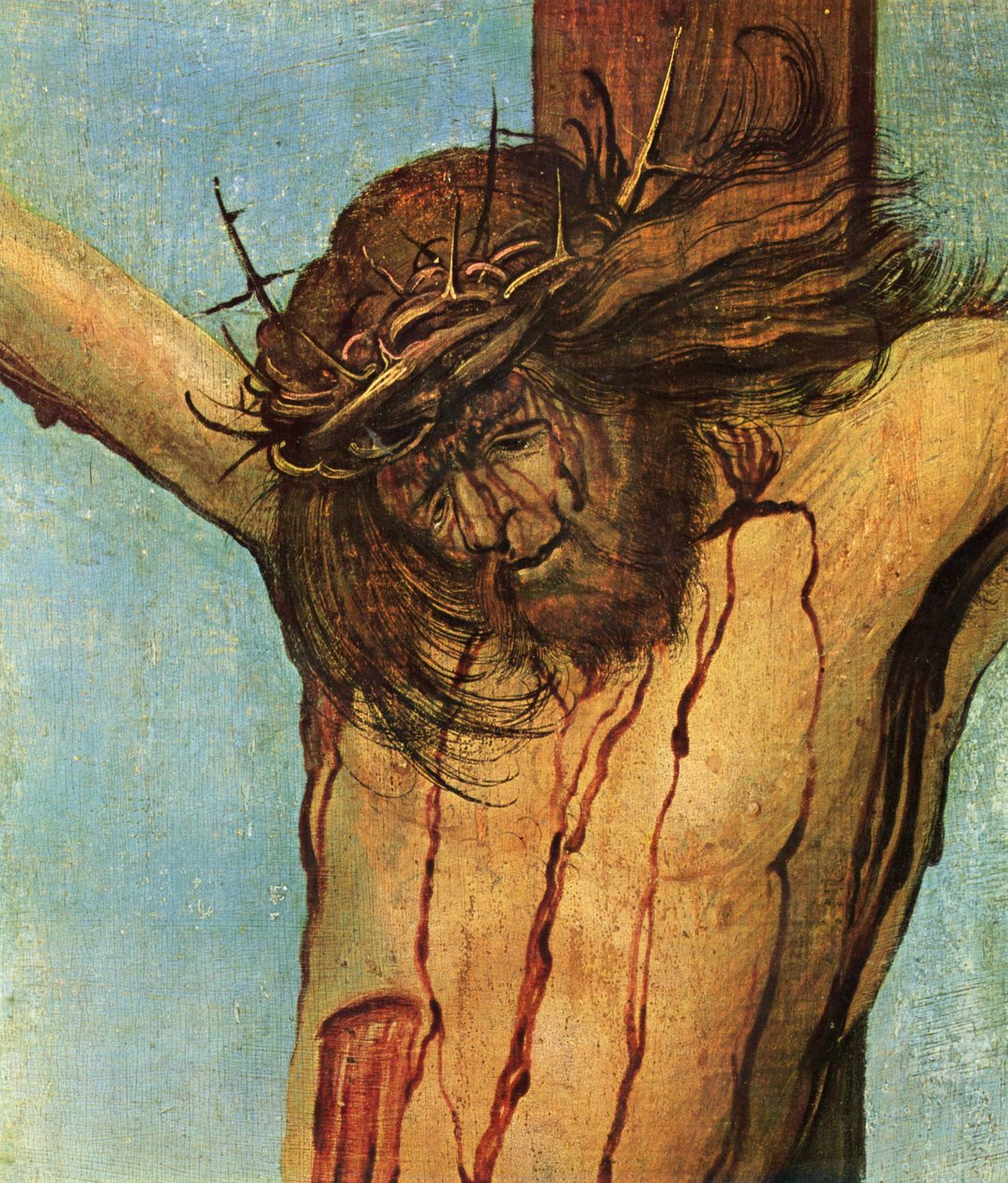 Christus aan het kruis met Maria en Sint Jan door Albrecht Altdorfer