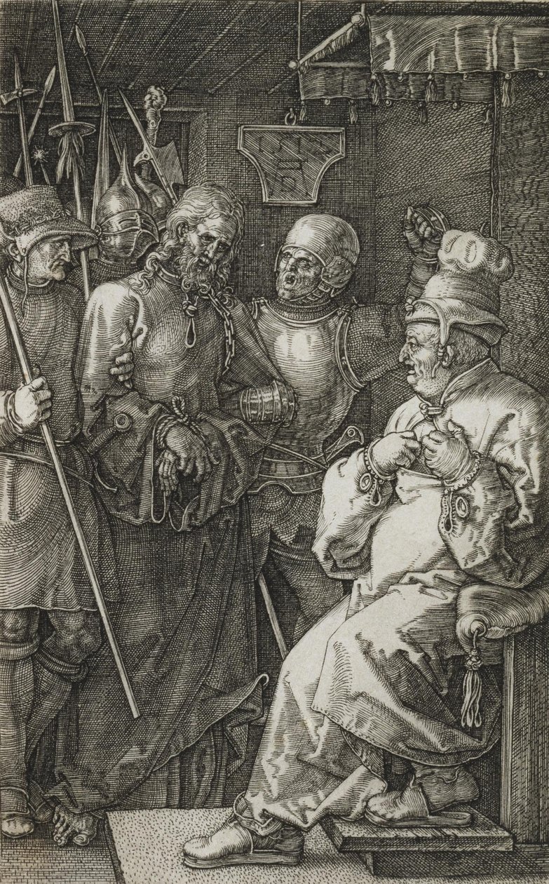 Christus Voor Kajafas door Albrecht Dürer