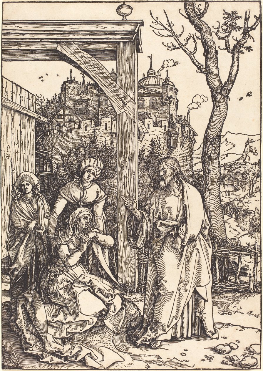 Christus neemt afscheid van zijn moeder door Albrecht Dürer