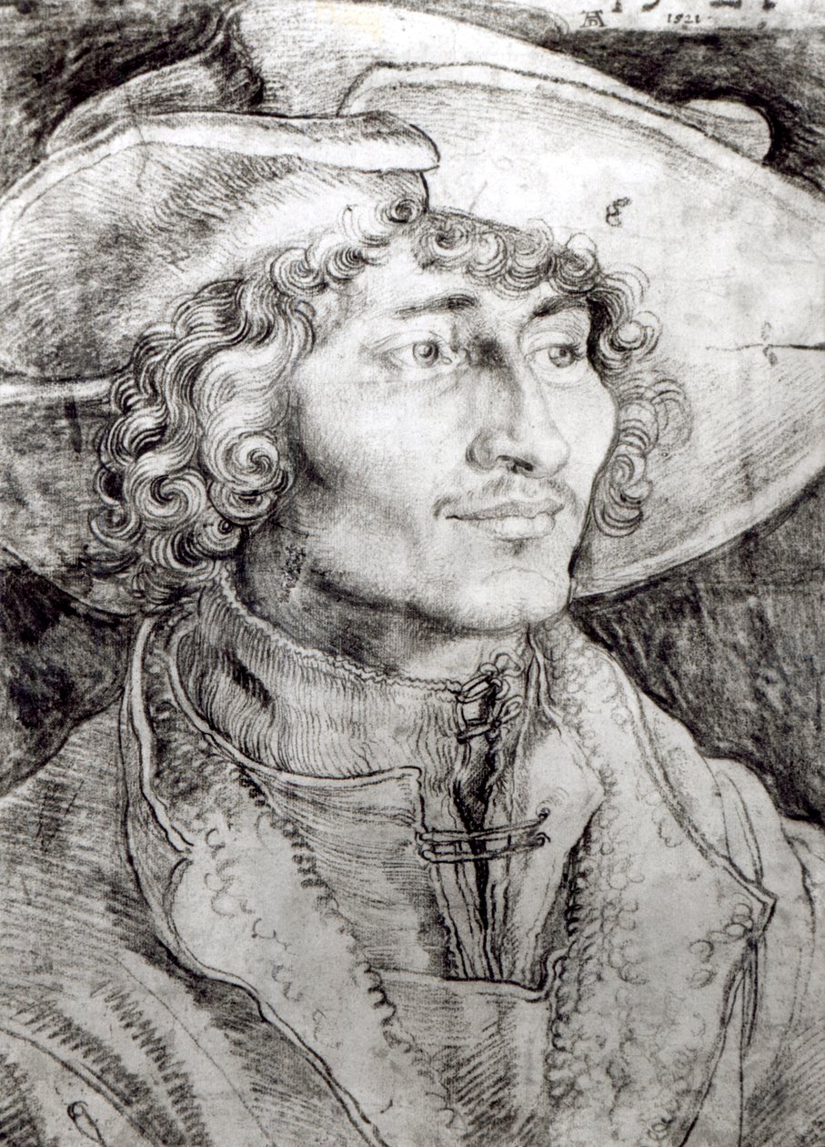 Portret van een onbekende man, 1521 door Albrecht Dürer