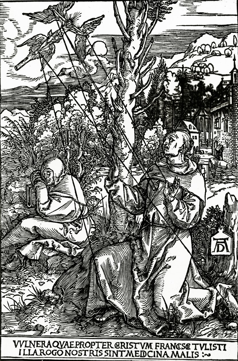 St. Franciscus ontvangt de stigmata door Albrecht Dürer