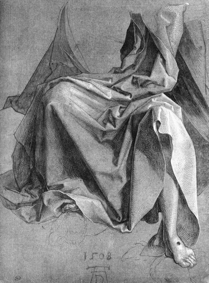 Studie van een draperie door Albrecht Dürer