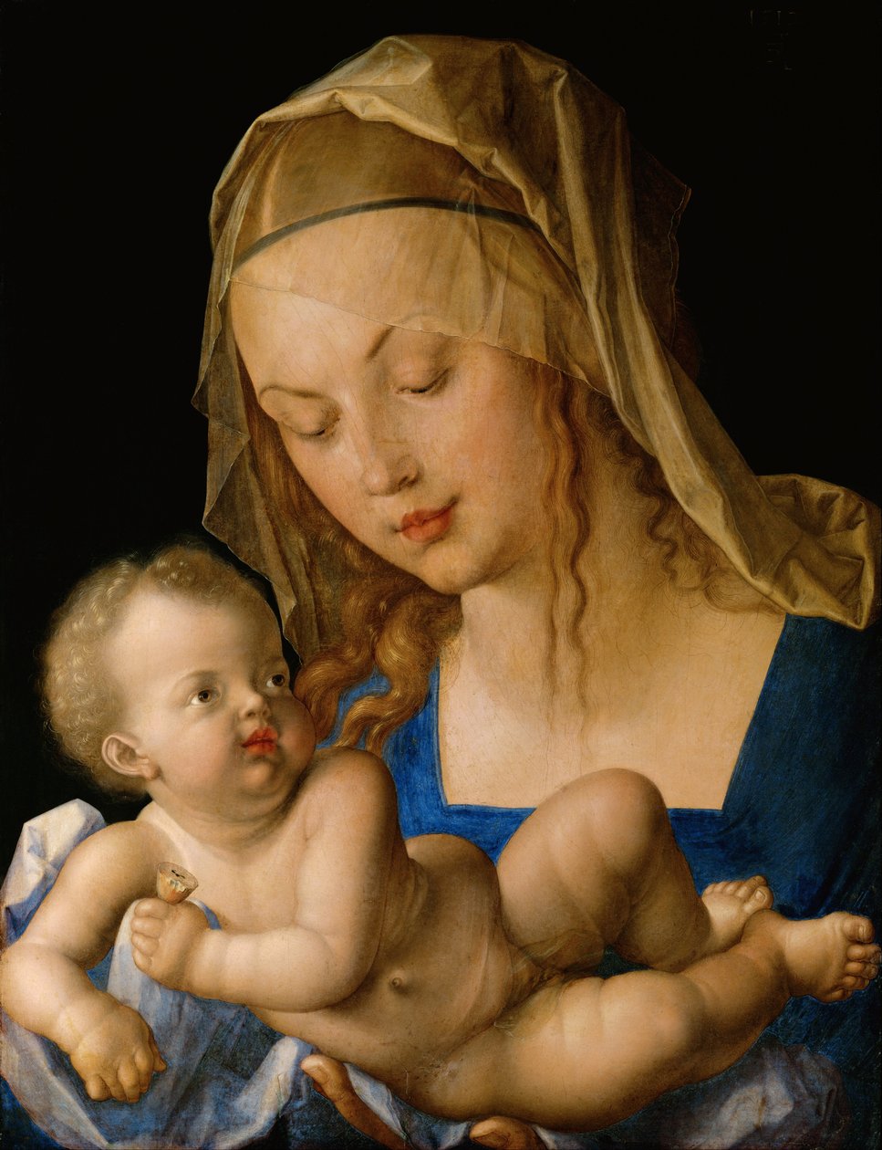 Maagd en kind met een peer door Albrecht Dürer