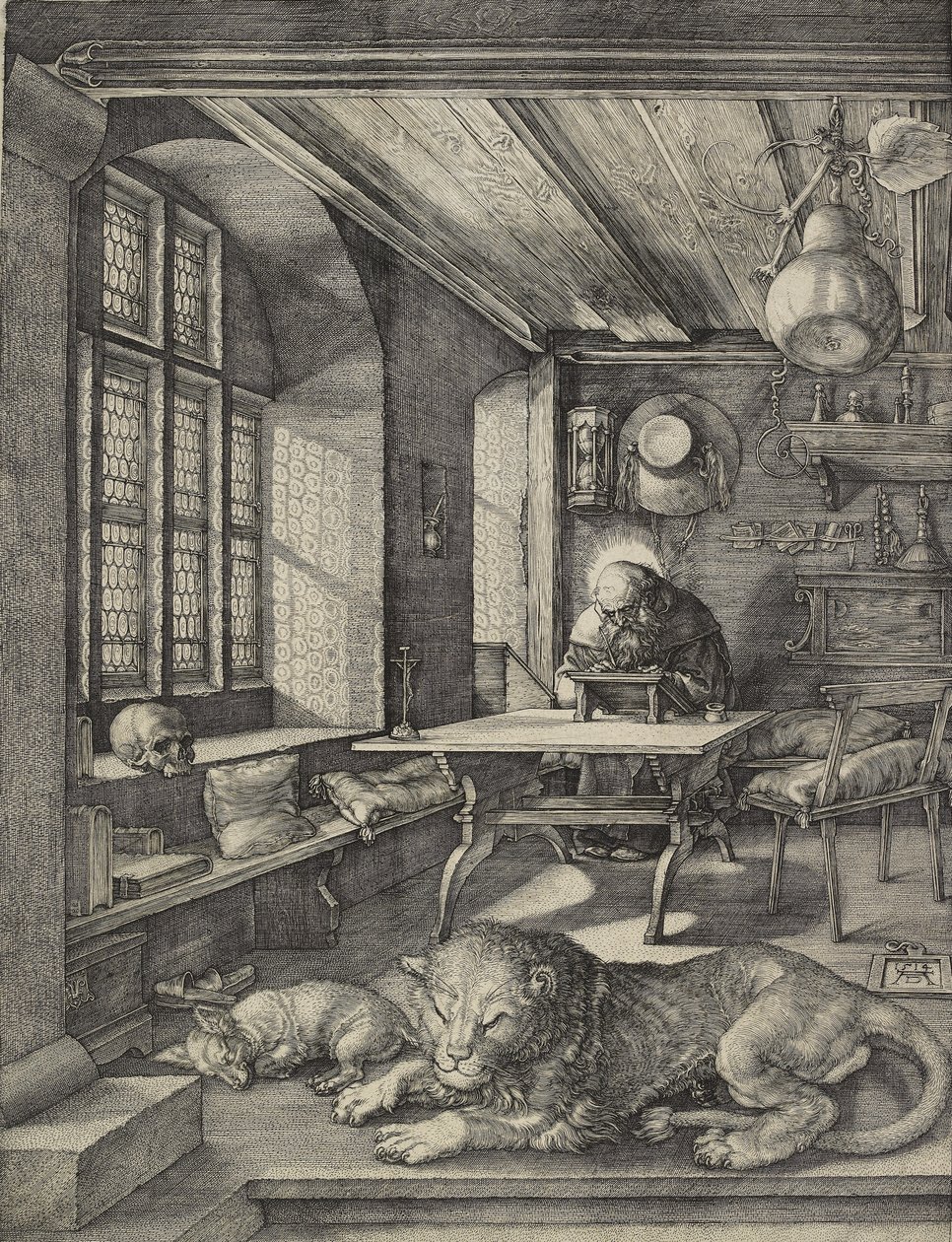 Sint Hiëronymus in zijn studeerkamer, 1514 door Albrecht Dürer