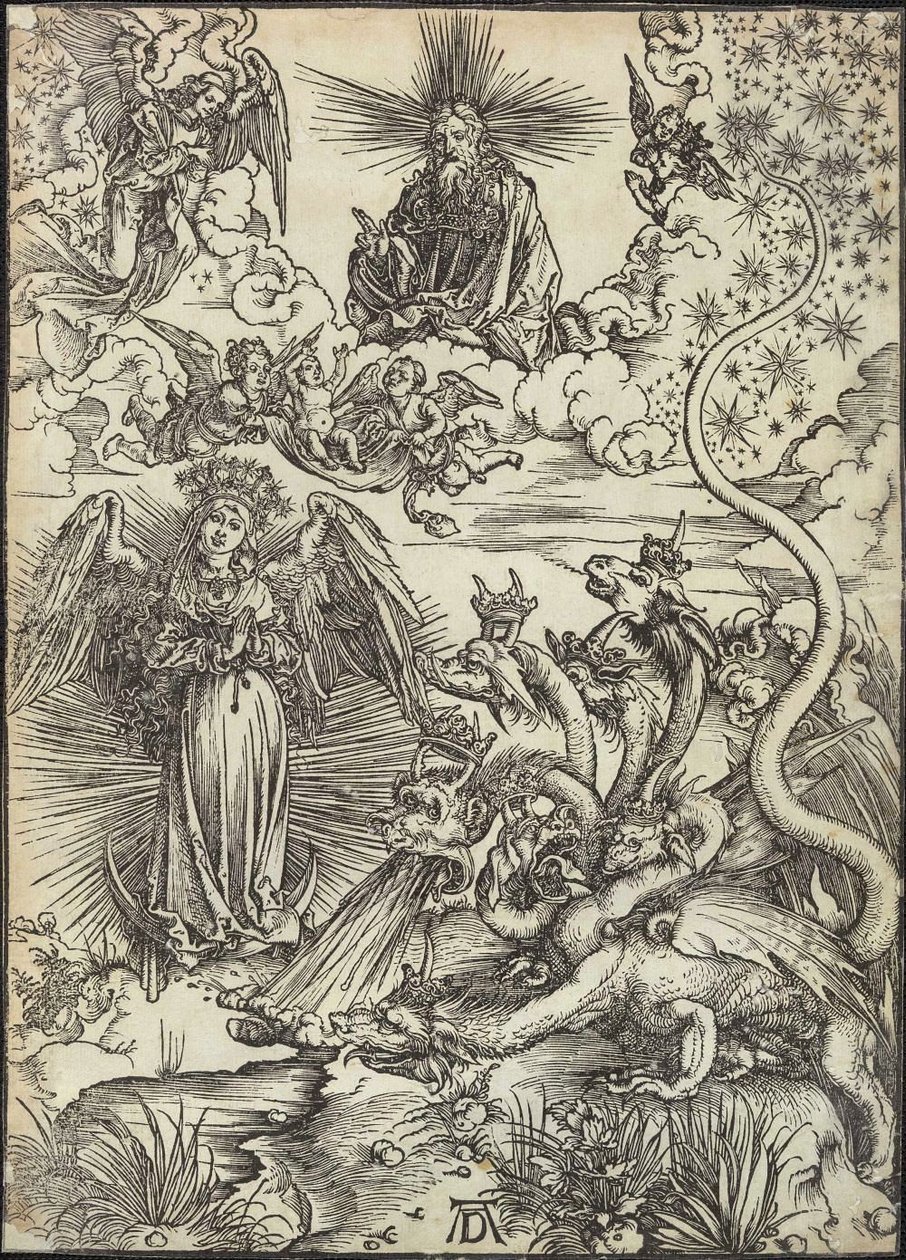 De vrouw bekleed met de zon door Albrecht Dürer