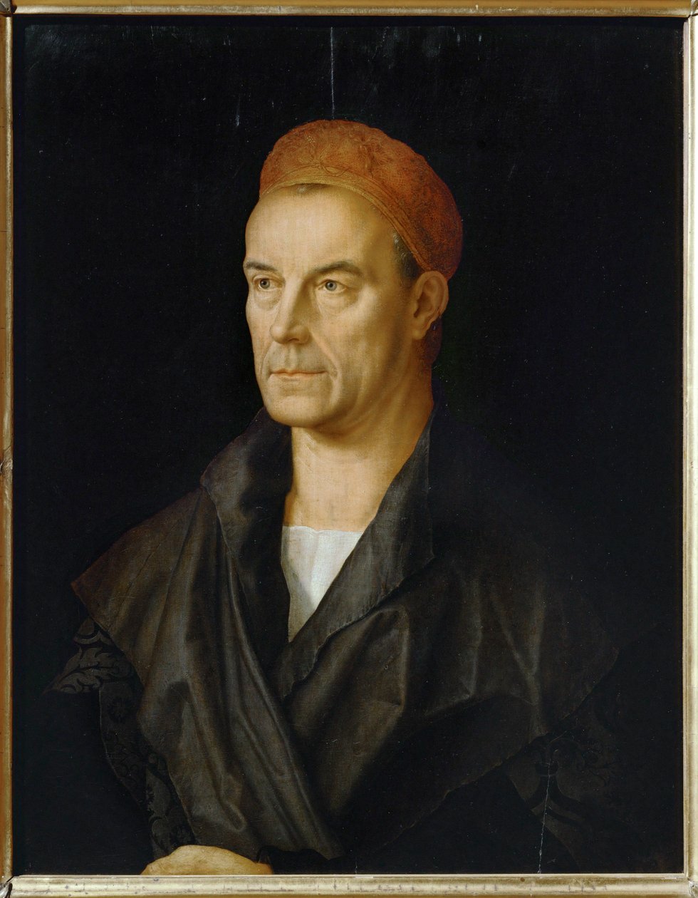 Jakob II Fugger, genaamd "De Rijke" (schilderij op lindehout) door Albrecht (after) Durer or Duerer