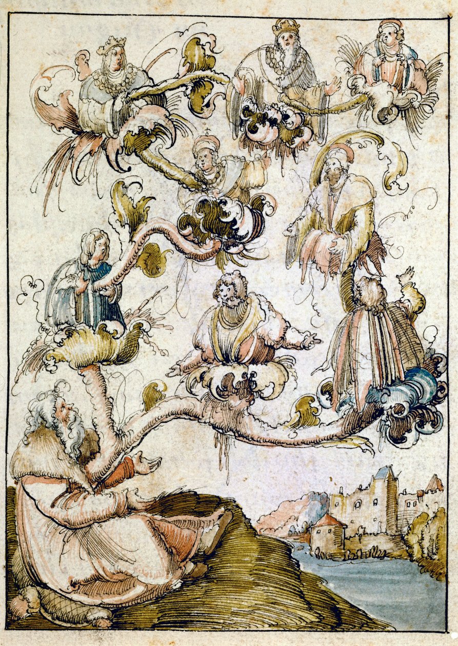 Een Habsburgse genealogie, waarschijnlijk door Albrecht Altdorfer ... door Albrecht Altdorfer
