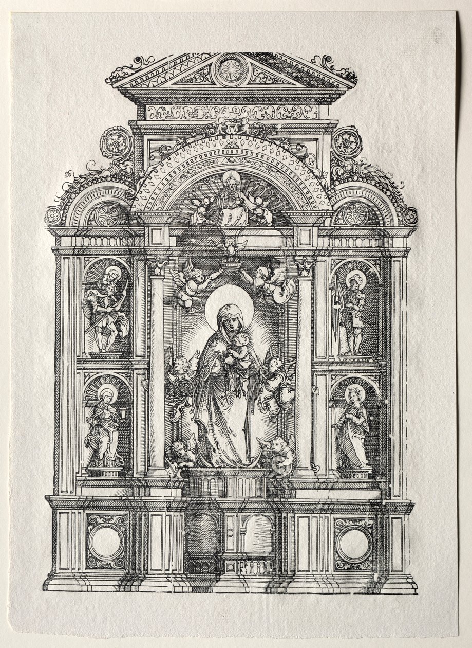 Altaar met de Schöne Maria van Regensburg, 1520 door Albrecht Altdorfer