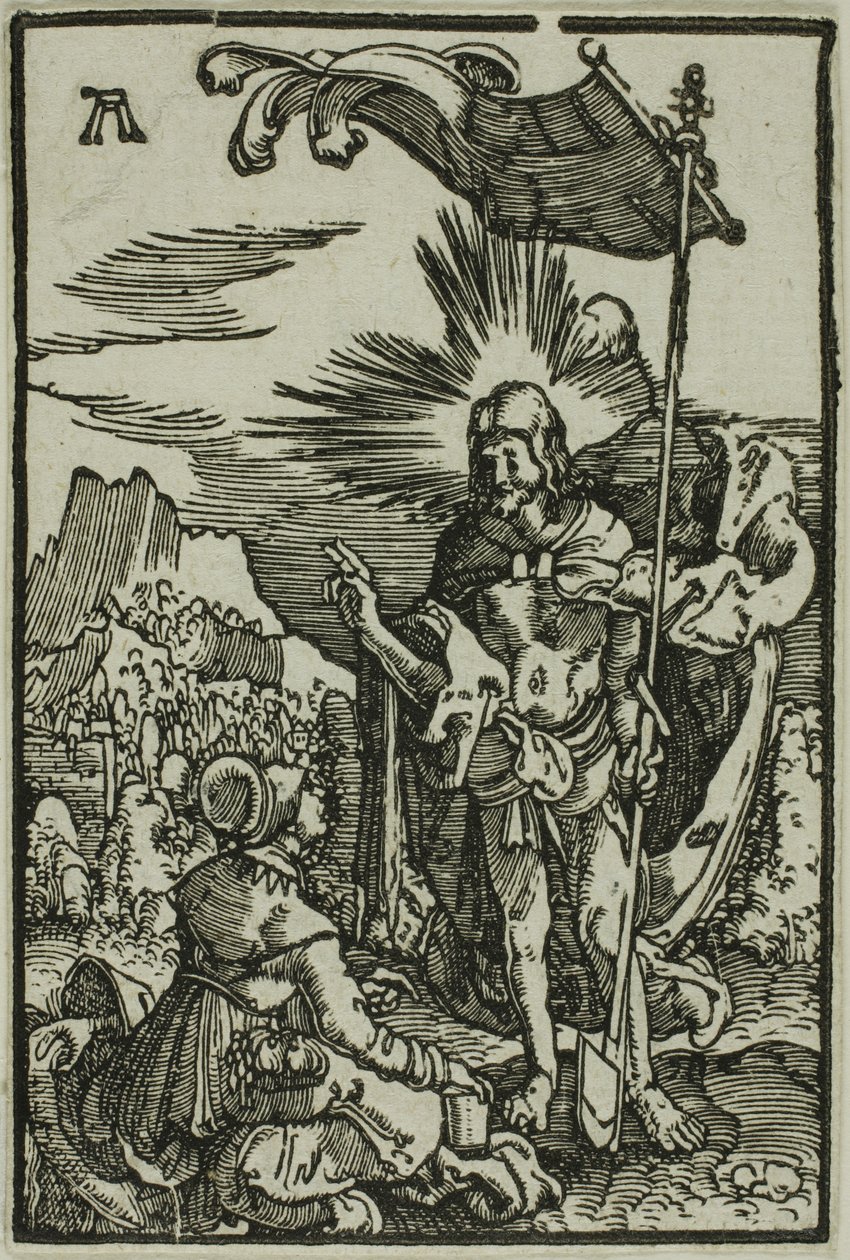 Christus verschijnt aan de Magdalena, uit De zondeval en de verlossing van de mens door Albrecht Altdorfer