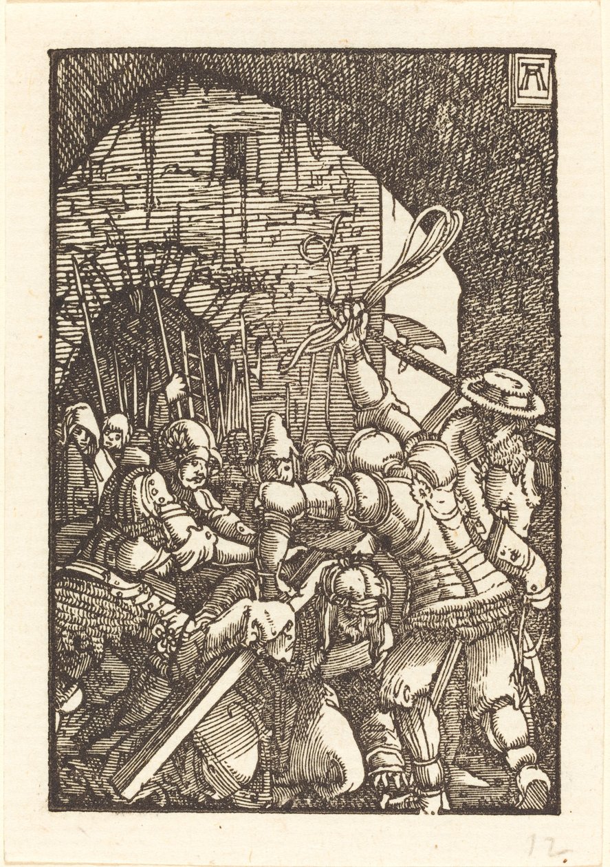 Christus draagt het kruis door Albrecht Altdorfer
