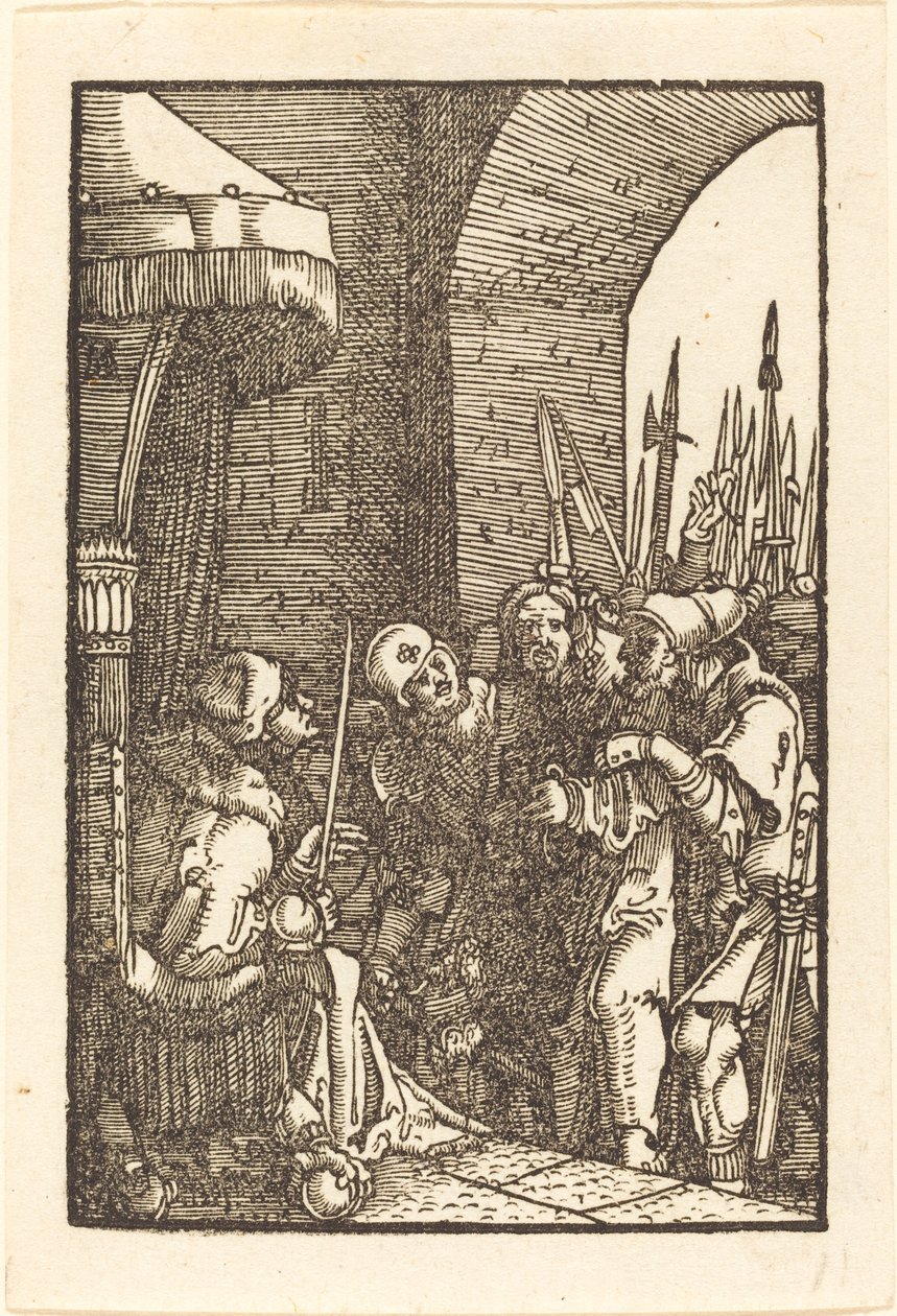 Christus voor Kajafas door Albrecht Altdorfer